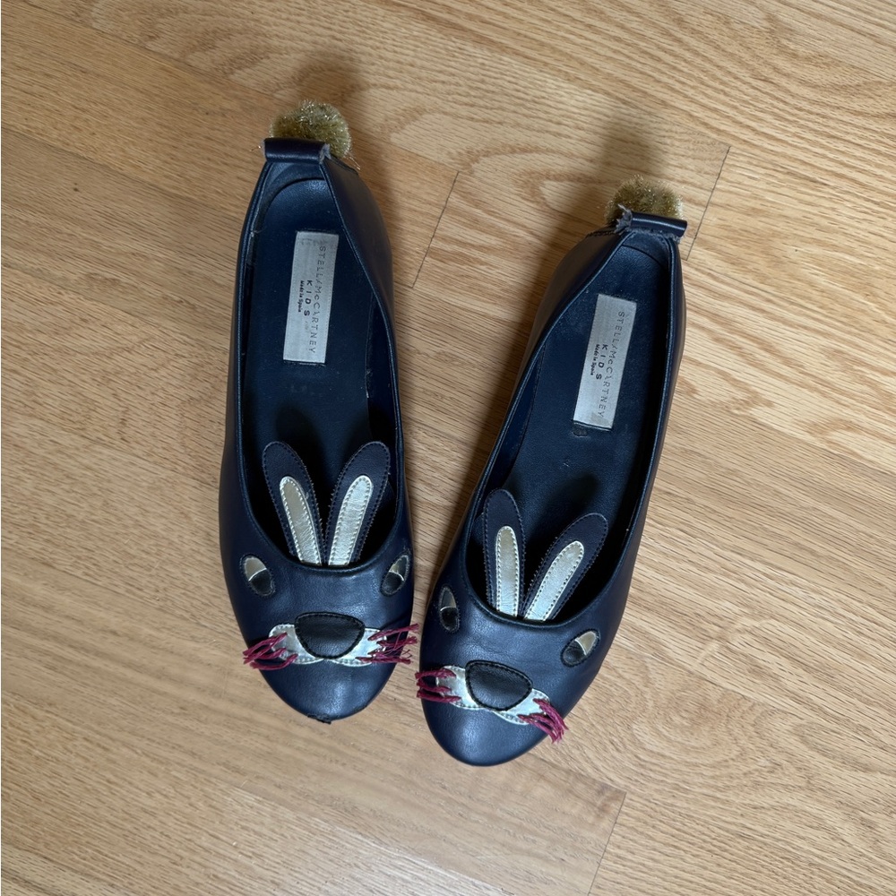 Stella McCartney Black Bunny Flats